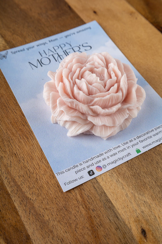 Peony Flower Candle