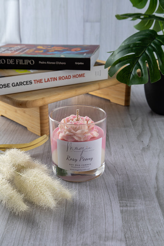 Rosy Peony Candle