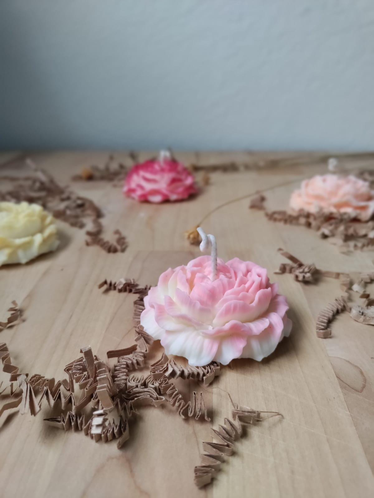 Peony Flower Candle